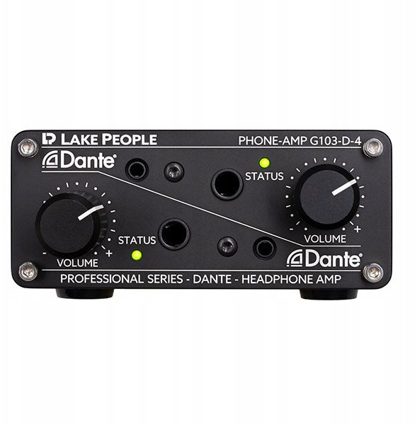 Përforcues kufjesh Lake People G103-D4 Dante, rregullim gain, profesional