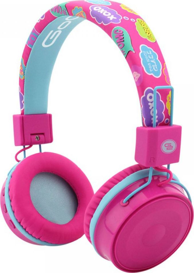 Kufje wireless GoGEN HBTM32P, për fëmijë, Bluetooth 4.2, rozë
