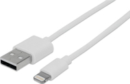 Kabllo USB Techly USB 2.0 në Lightning, 1m, e bardhë