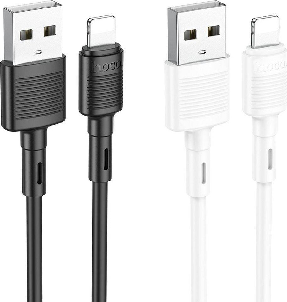 Kabllo Hoco X83 USB A në Lightning, 1 m, 2.4A, e bardhë