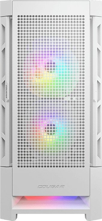 Куќиште за компјутер Cougar Airface RGB, бело, Midi Tower