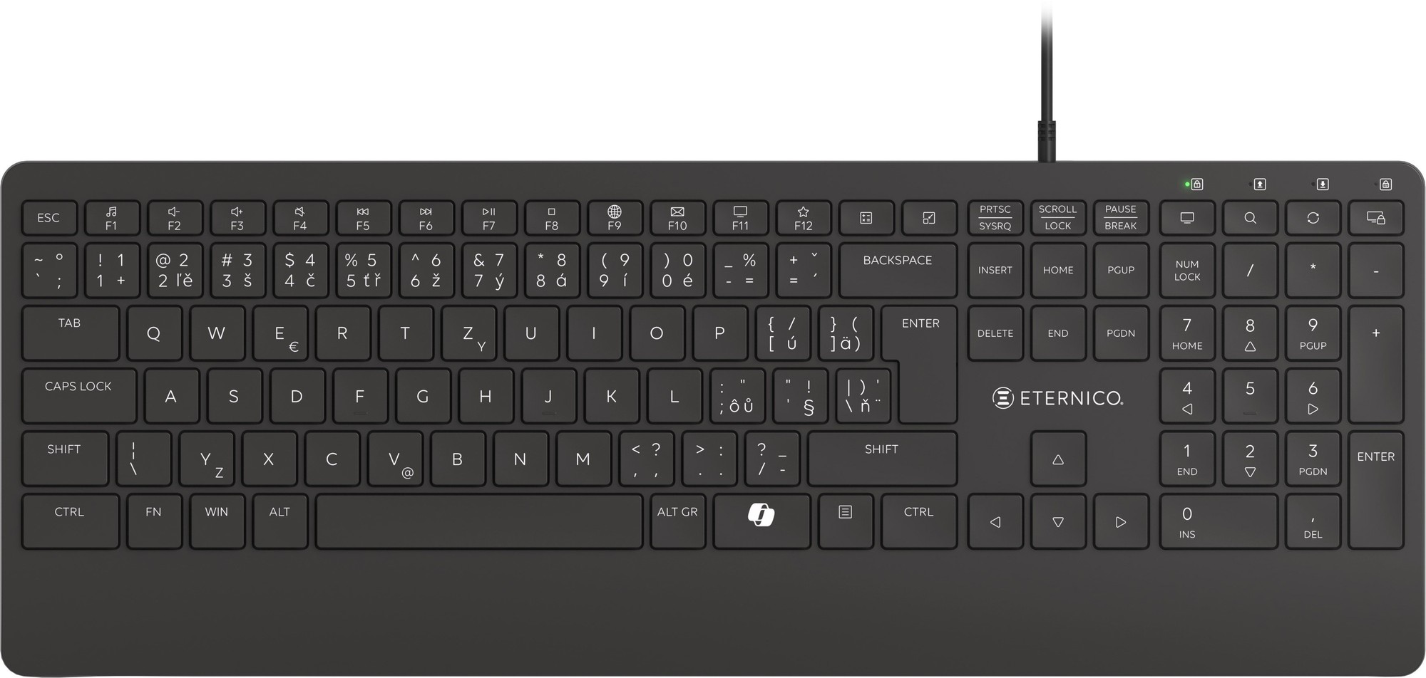 Tastierë Eternico KD2360, me kabllo, USB A, e zezë