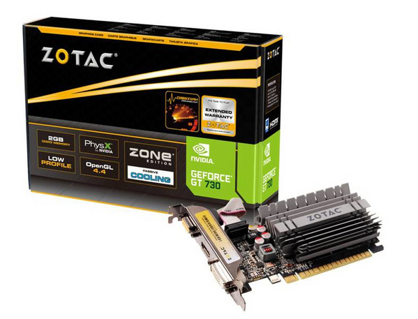 Kartelë grafike Zotac GeForce GT 730 Zone 2GB DDR3