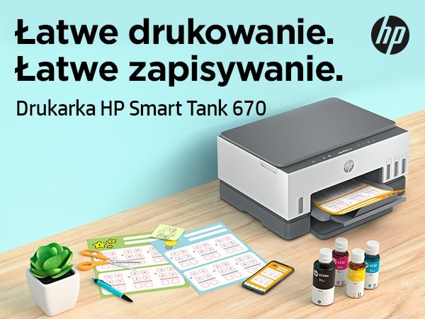 Printer multifunksional HP Smart Tank 670, inkjet, WiFi, i bardhë