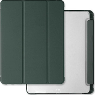 Mbulesë Mercury Clear Back Cover për iPad Pro 13 2024, mbrojtje 360°, mbajtës për Apple Pencil, jeshile e errët