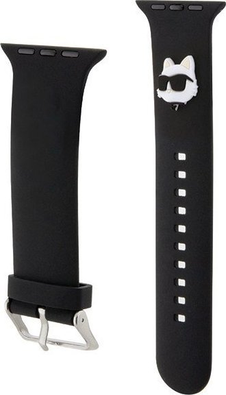 Rrip ore Karl Lagerfeld NFT Choupette, për Apple Watch 38/40/41mm, gome, i zi