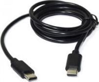 Kabllo USB C në USB C Vakoss TC U564, 1m, 60W 3A, e zezë