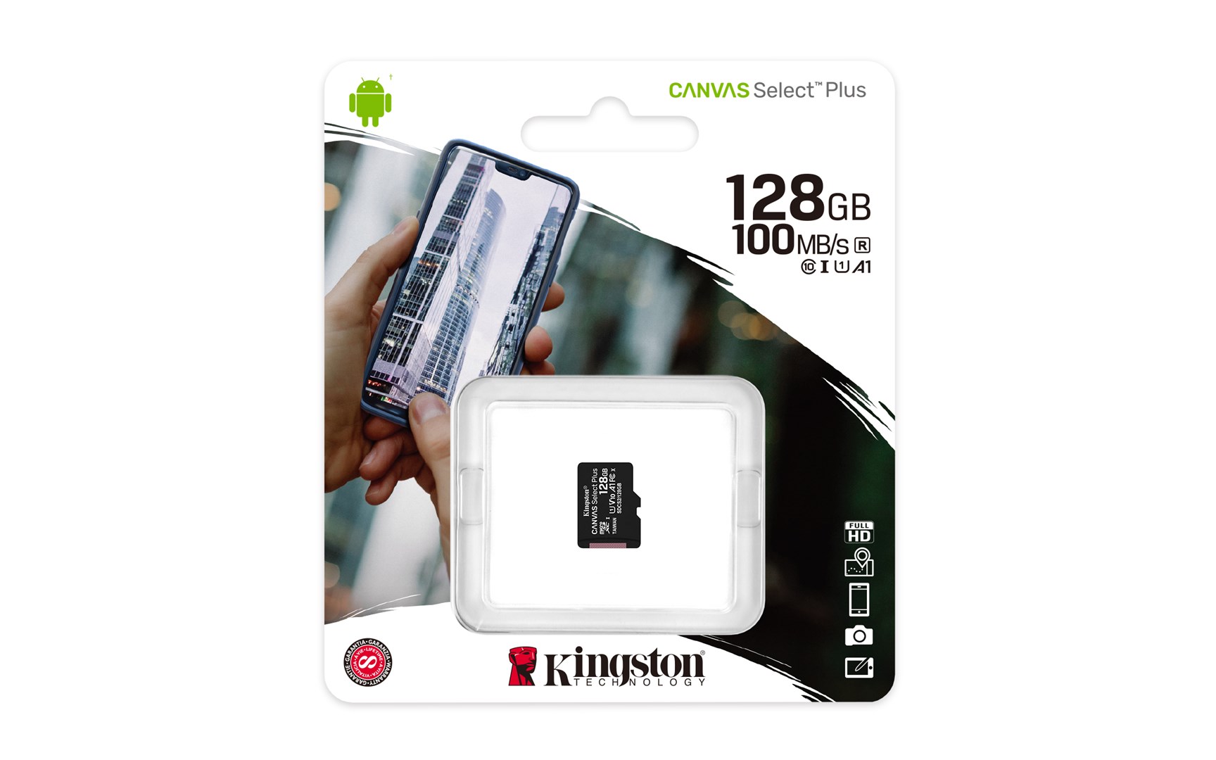 Kartë e memories Kingston Canvas Select Plus, MicroSDXC, 128 GB, Class 10