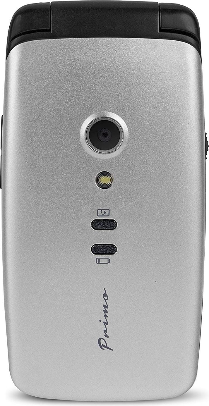 Telefoni Doro Primo 406, kapak, Single SIM 2G, zi argjendtë