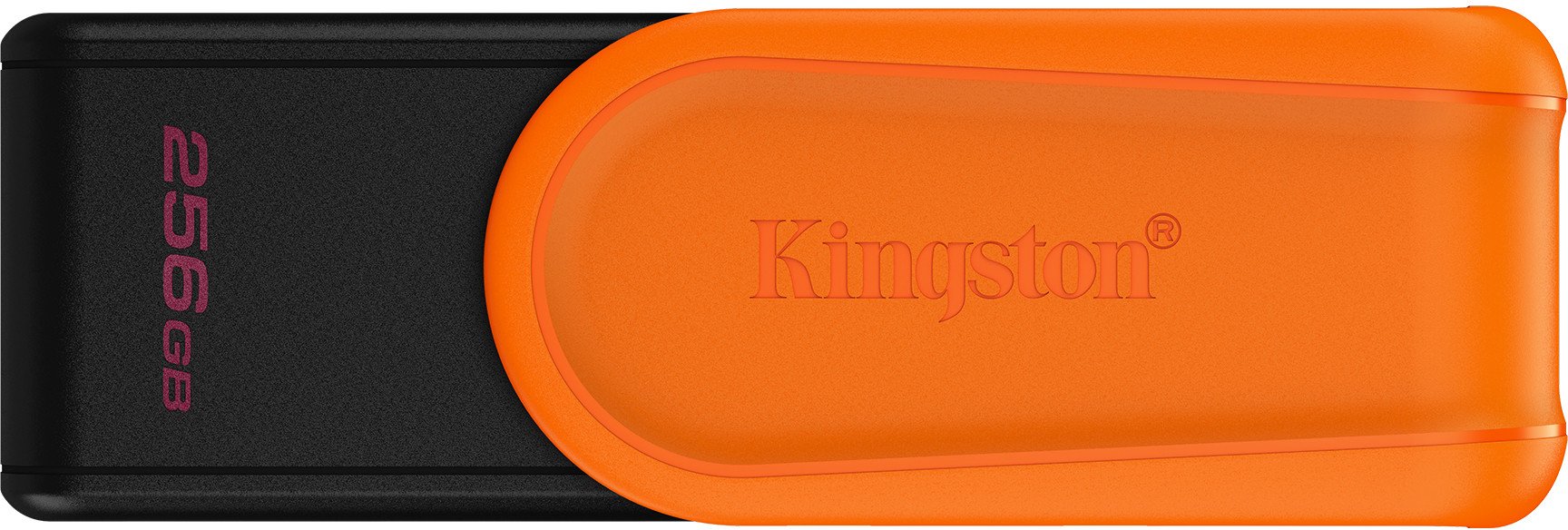 USB Kingston DataTraveler Exodia S, 256GB, USB 3.2 Gen 1, i zi portokalli