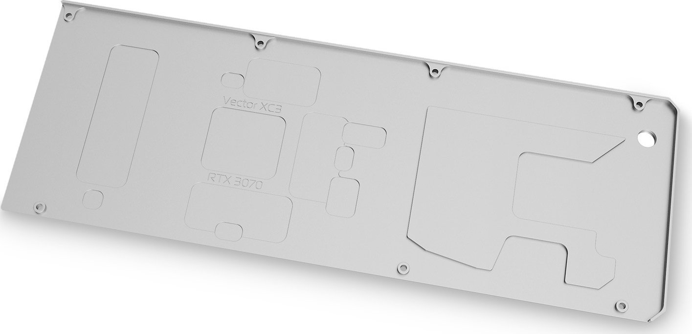Backplate për kartelë grafike EK Water Blocks EK-Quantum Vector XC3 RTX 3070, Nickel, gri