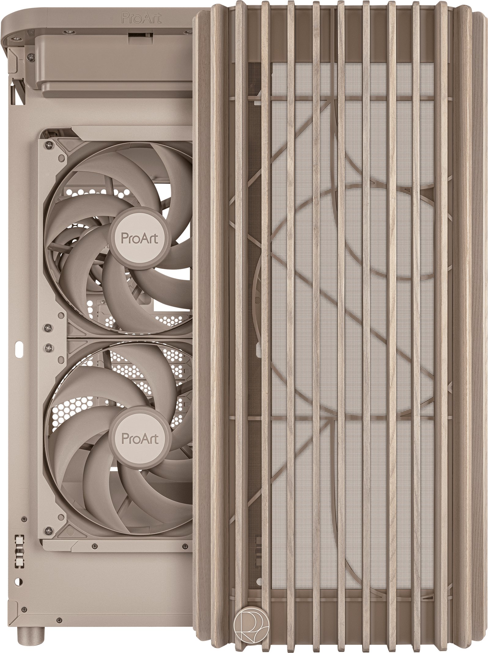 Kuti kompjuteri ASUS ProArt PA401 Wood Edition, ATX, ventilator PWM, beige