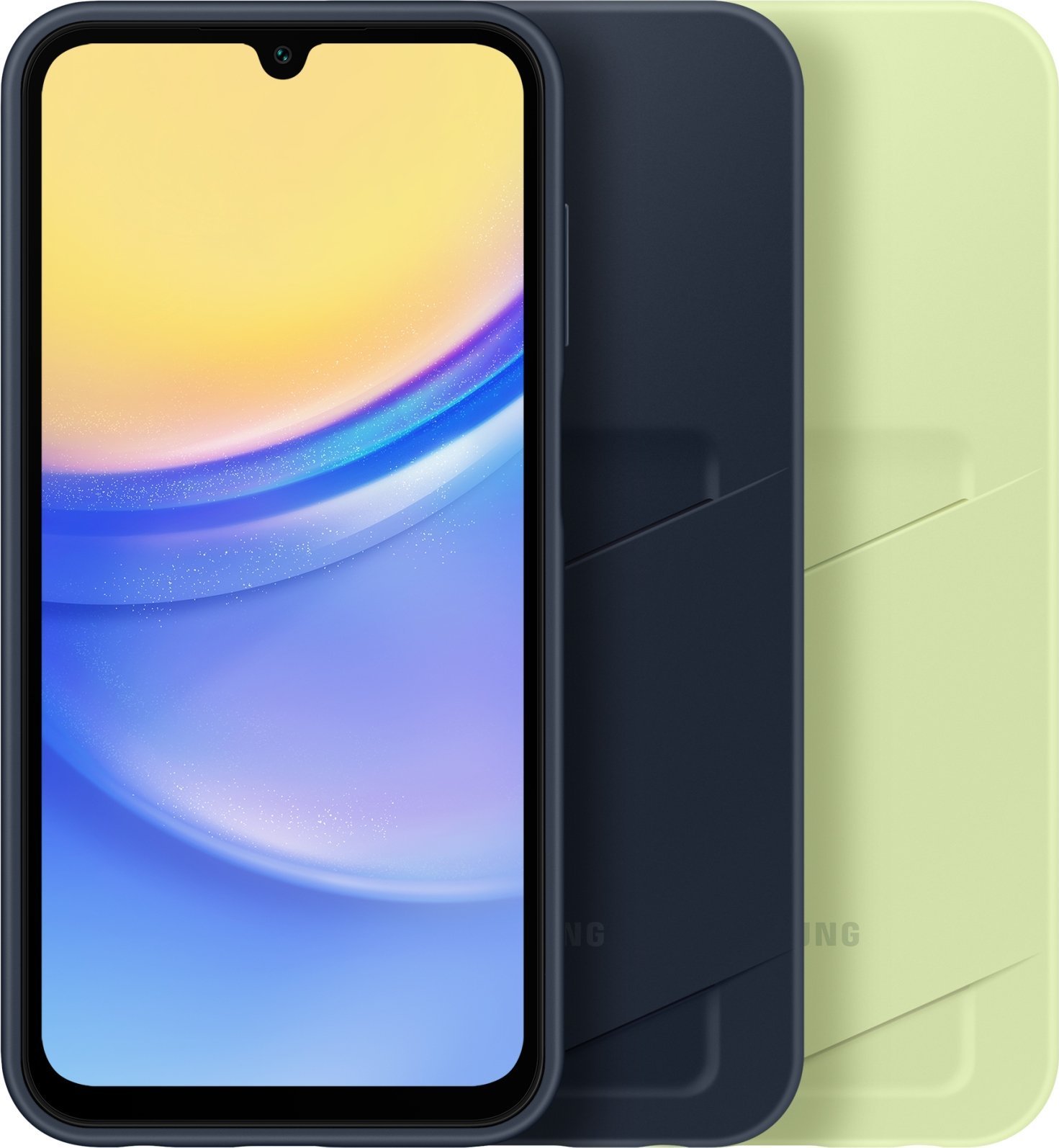 Mbulesë telefoni Samsung Card Slot Cover për Galaxy A15 A15 5G, TPU, me xhep karte, blu e zezë