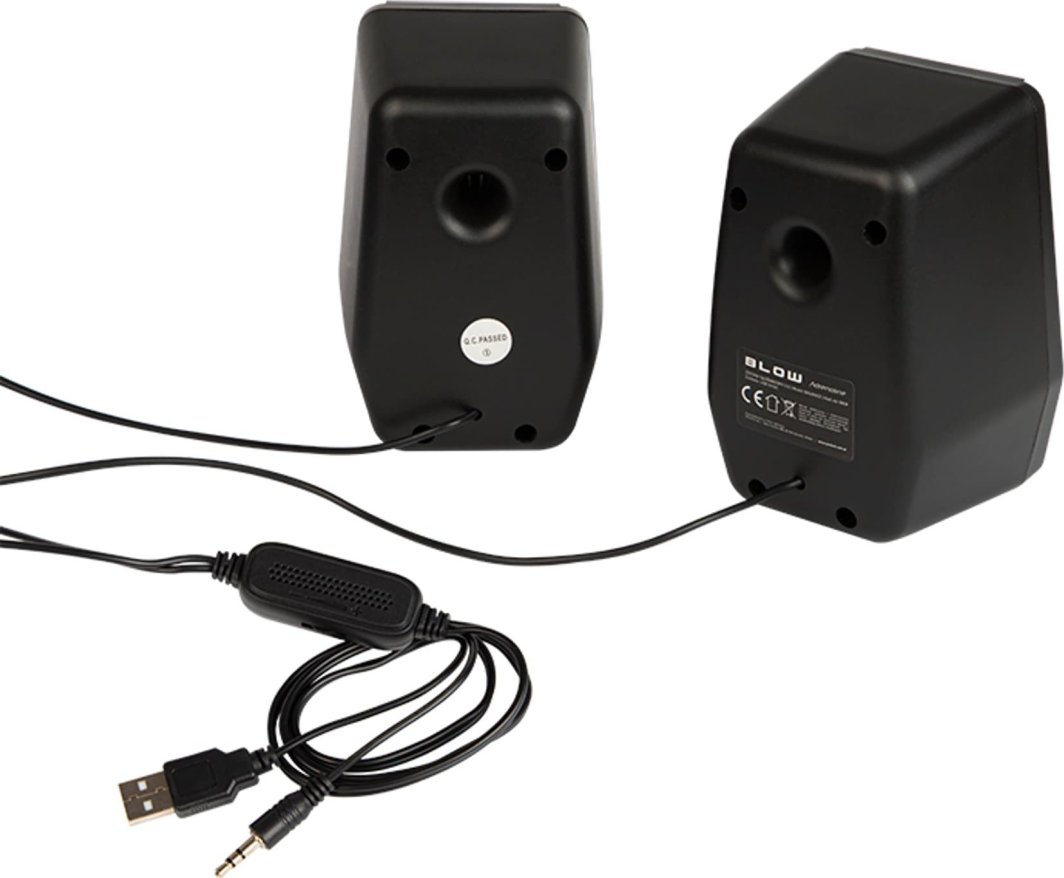 Altoparlantë kompjuteri Blow Computer Speakers 2.0 Balance, USB, LED RGB, të zinj