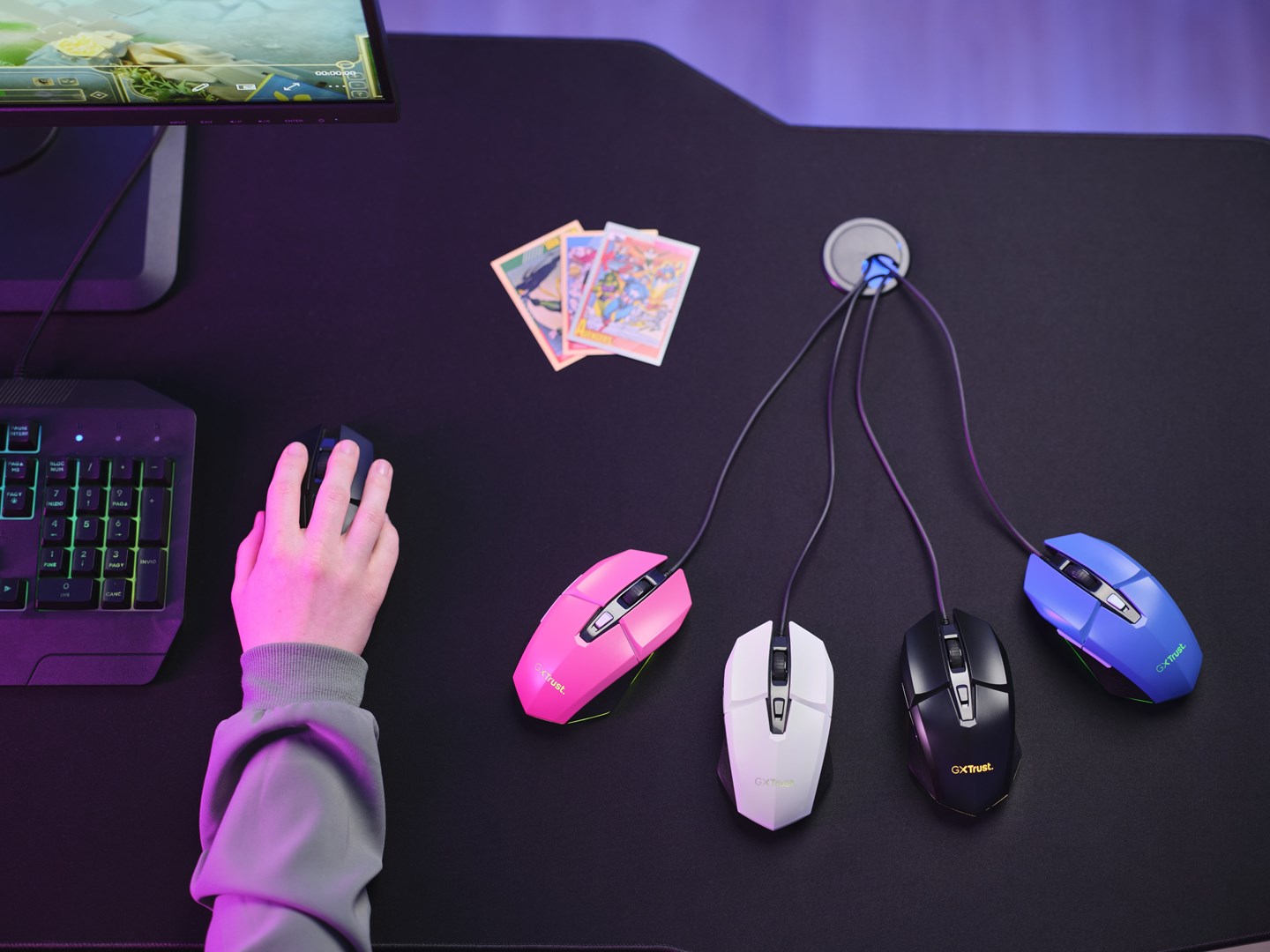 Maus Gaming GXT 109W Felox, 200-6400 DPI, 6 Butona, i bardhë