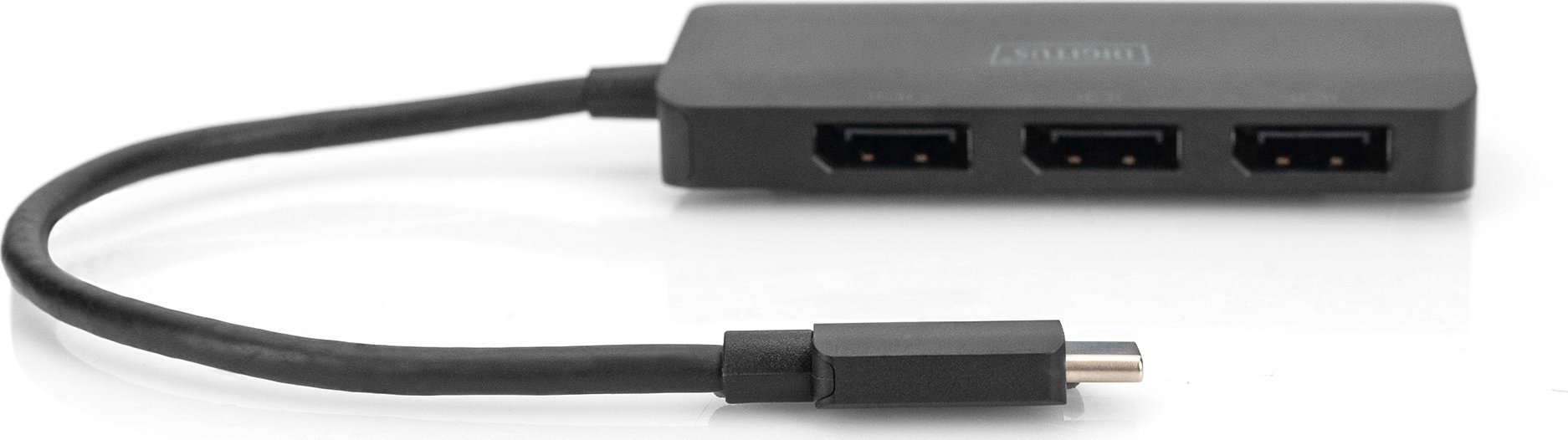 USB приклучник Дигитус USB C, 3x Порт за прикажување, 4K, црн