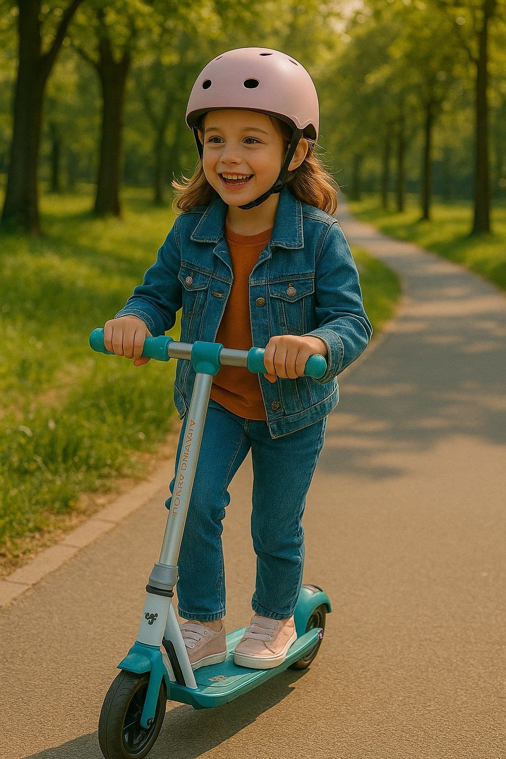 Електричен скутер за деца Kiddoboo Kiddorider Y2, 10 km/h, досег 8 km, зелен