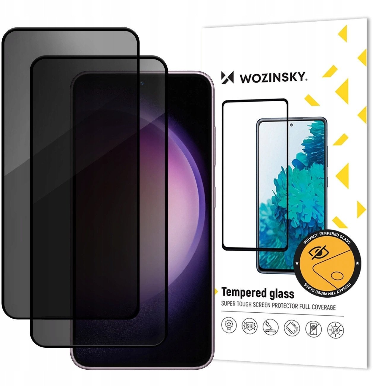 Xham privatësie Wozinsky për Xiaomi Redmi Note 14 5G 4G, 2 copë, i zi