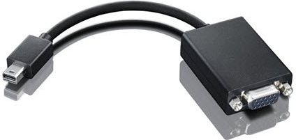 Përshtatës Lenovo DisplayPort Mini - D-Sub (VGA),	zi