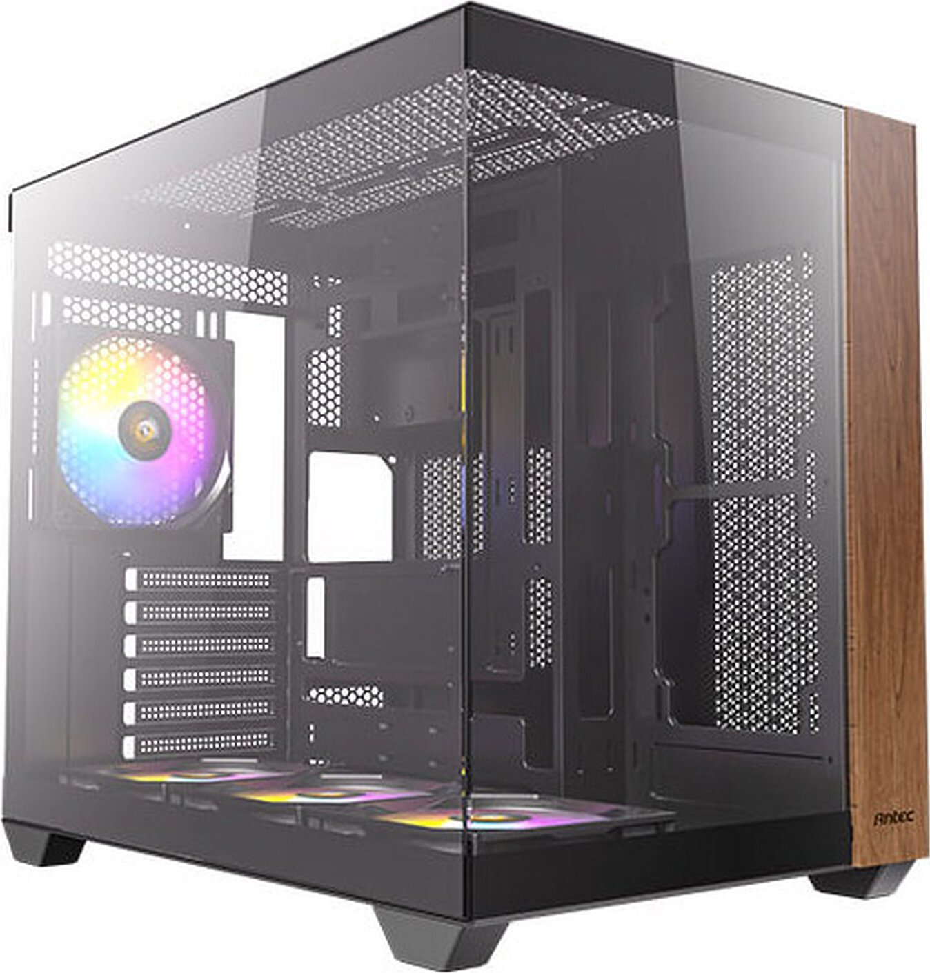 Kabinet kompjuteri Antec CX800, MIDI Tower, xham i temperuar, dru i zi