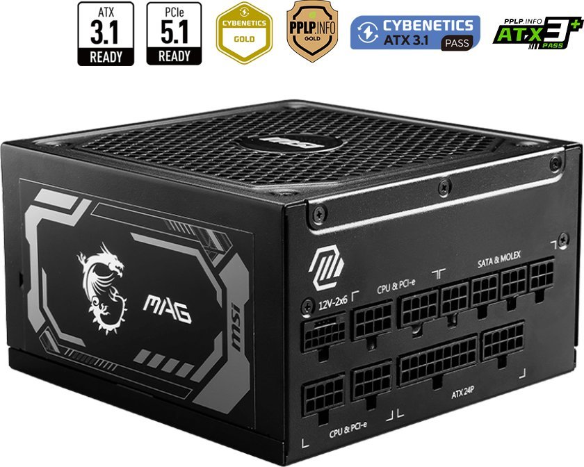 Furnizues energjie MSI MAG A1000GL PCIE5, 1000W, 80 Plus Gold, i zi 4
