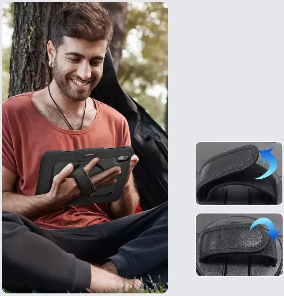 Заштитна футрола за таблет Tech-protect SOLID360 за iPad Air 11" 6 2024, со заштитно стакло, црна