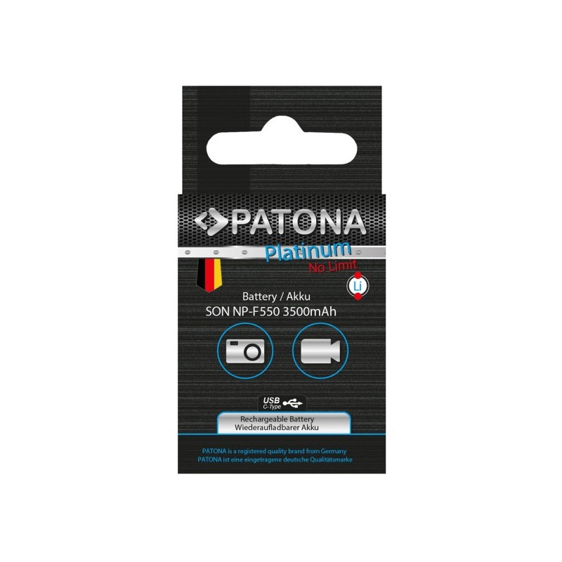 Bateri PATONA Platinum me hyrje USB-C për Sony NP-F550