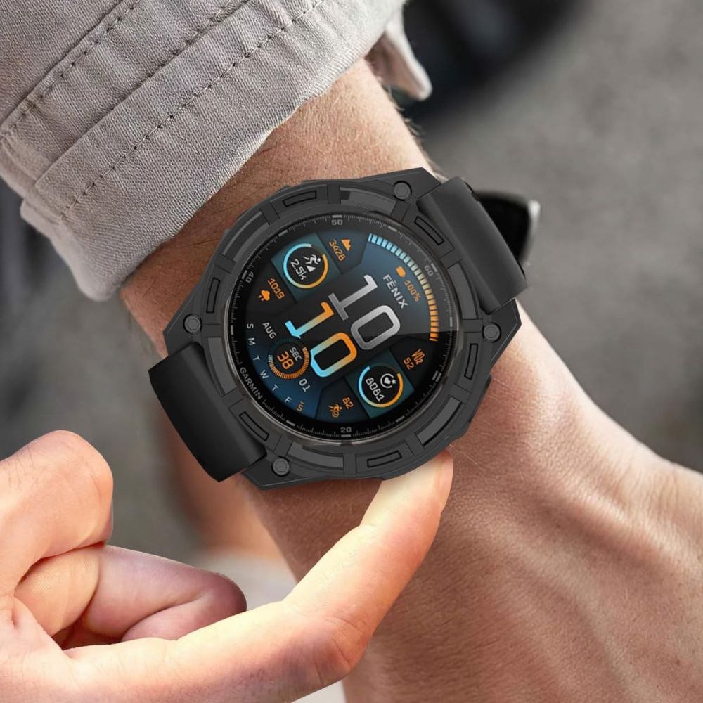 Mbulesë smartwatch Tech-Protect Defense Air për Garmin Fenix 7 7 Pro, TPU, e zezë