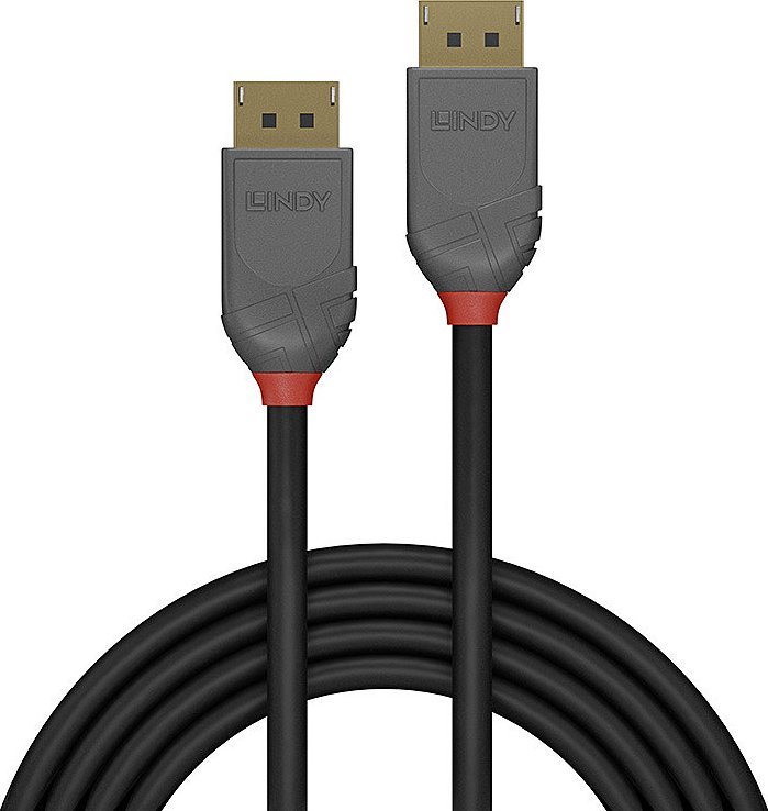 Kabllo DisplayPort Lindy, 7.5m, DP 1.2, i zi