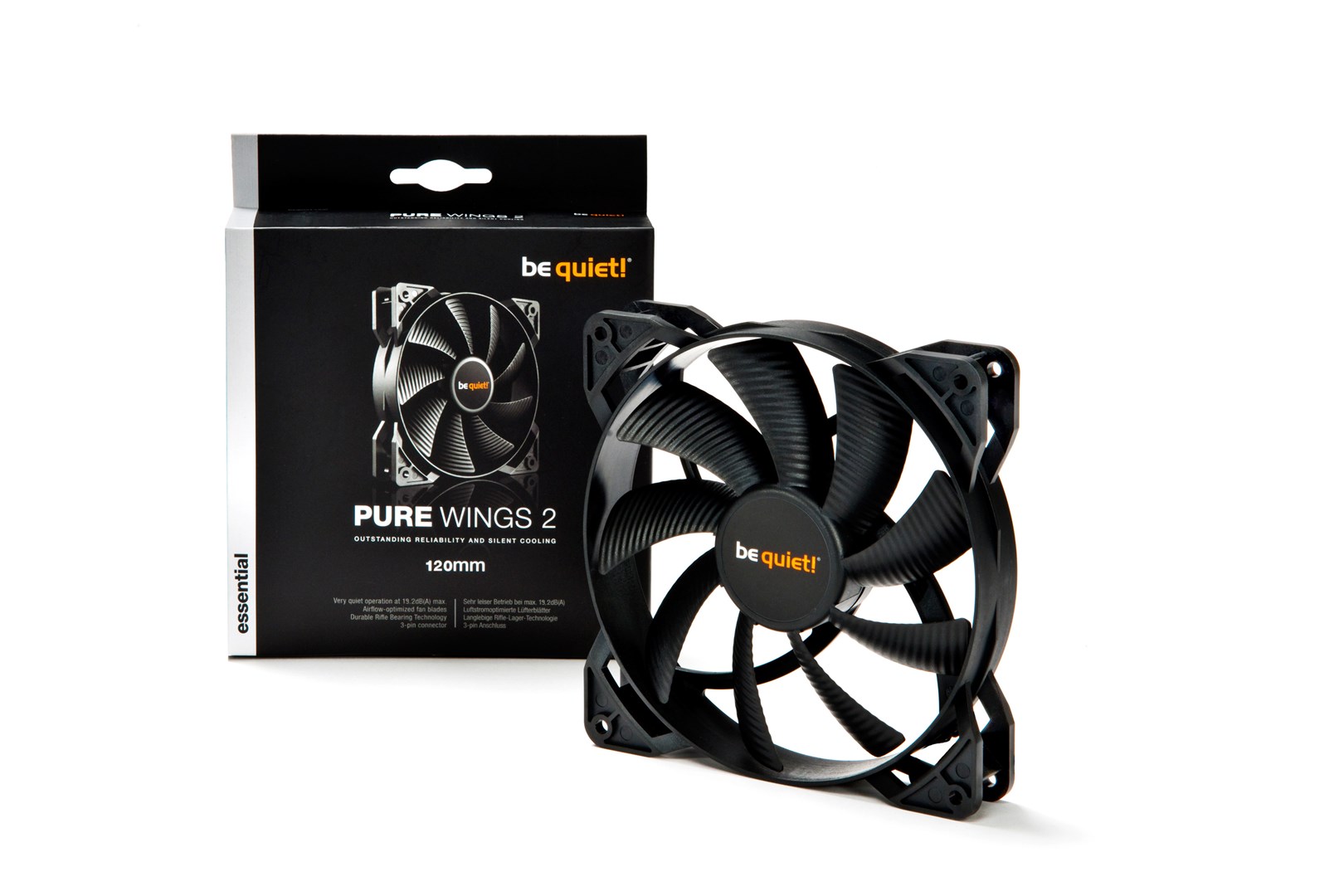 Ftohës Be quiet! PURE WINGS 2, 12 cm, i zi