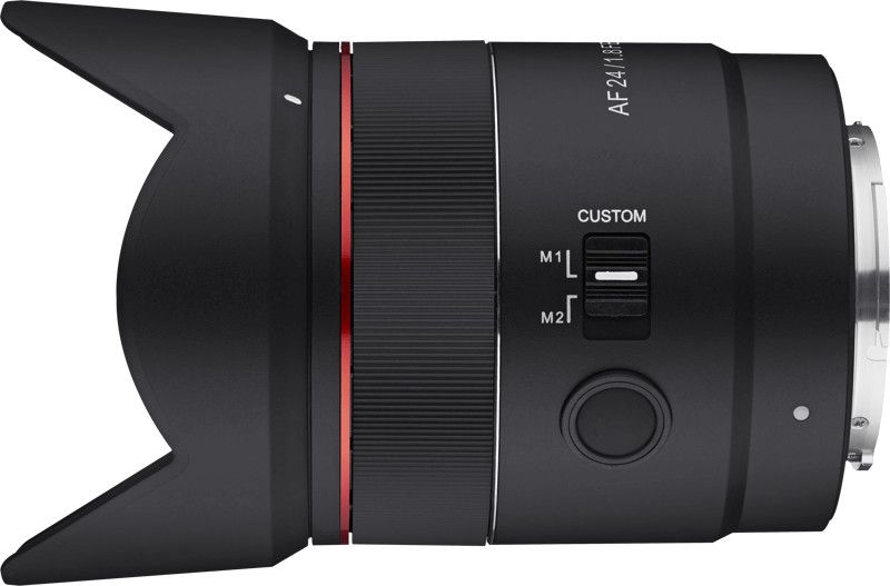 Objektiv Samyang AF 24mm f/1.8 FE për Sony E, kënd i gjerë, i zi