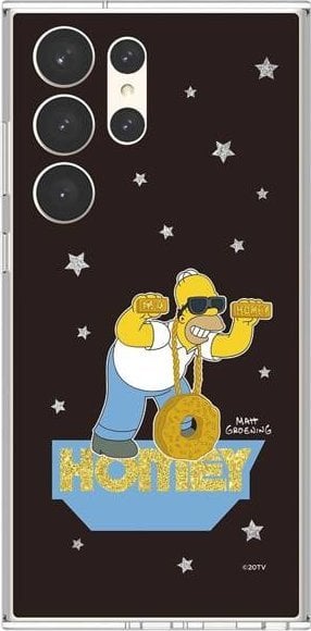 Mbrojtëse telefoni Samsung Frame The Simpsons për Galaxy S23 Plus, plastike, e zezë
