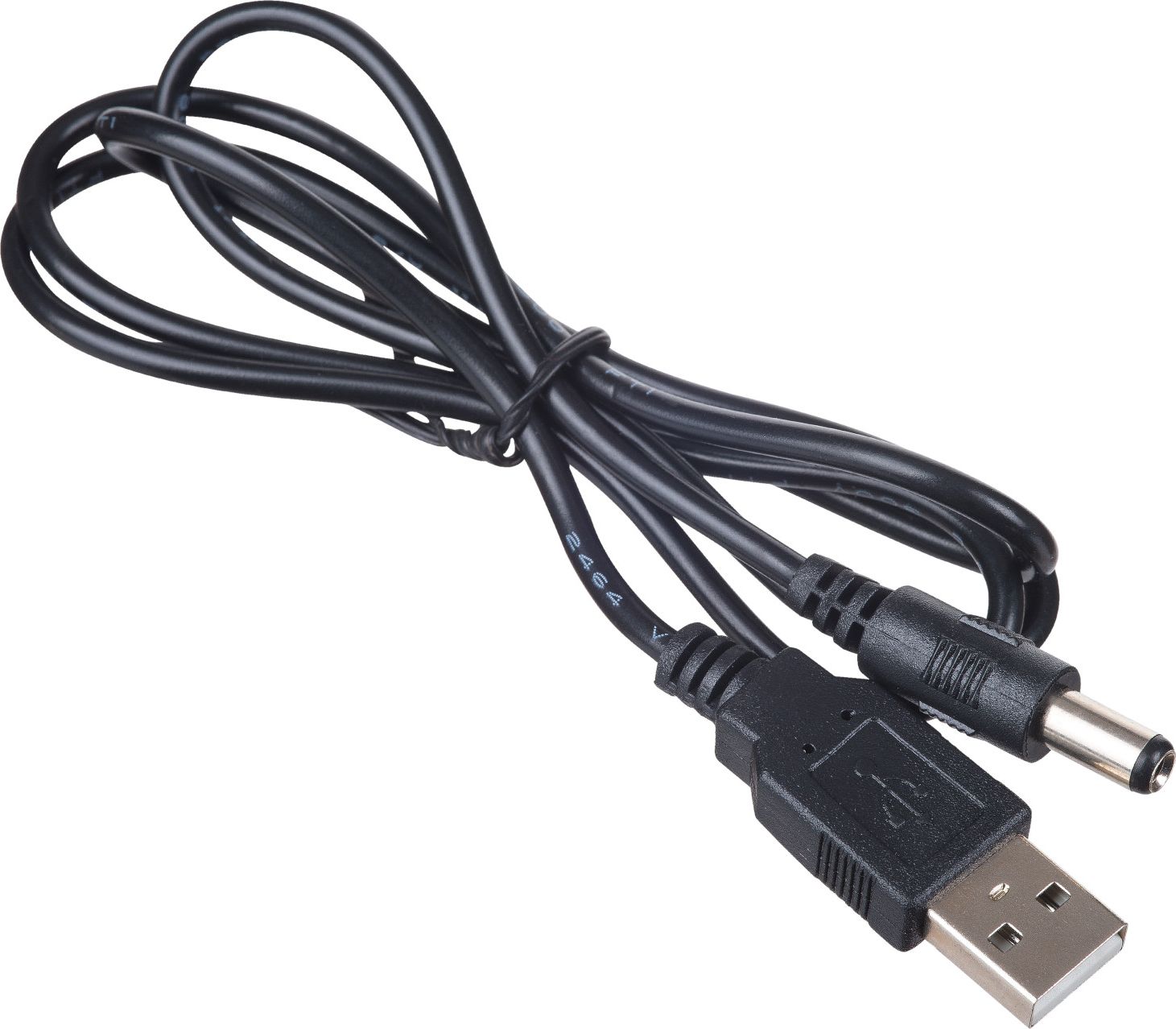 Kabllo energjie USB Akyga AK-DC-04, USB-A në DC 5.5 x 2.5 mm, 0.8 m, e zezë