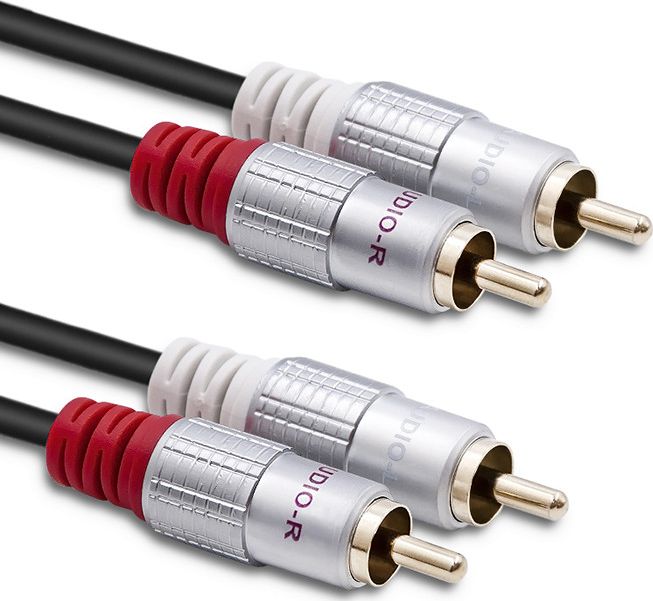 Kabllo audio Qoltec RCA 2xRCA, 3m, i zi