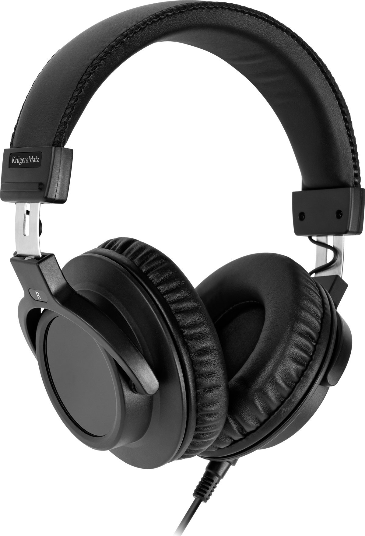 Kufje in ear me kabllo Kruger Matz, 2.5m, për DJ, të zeza