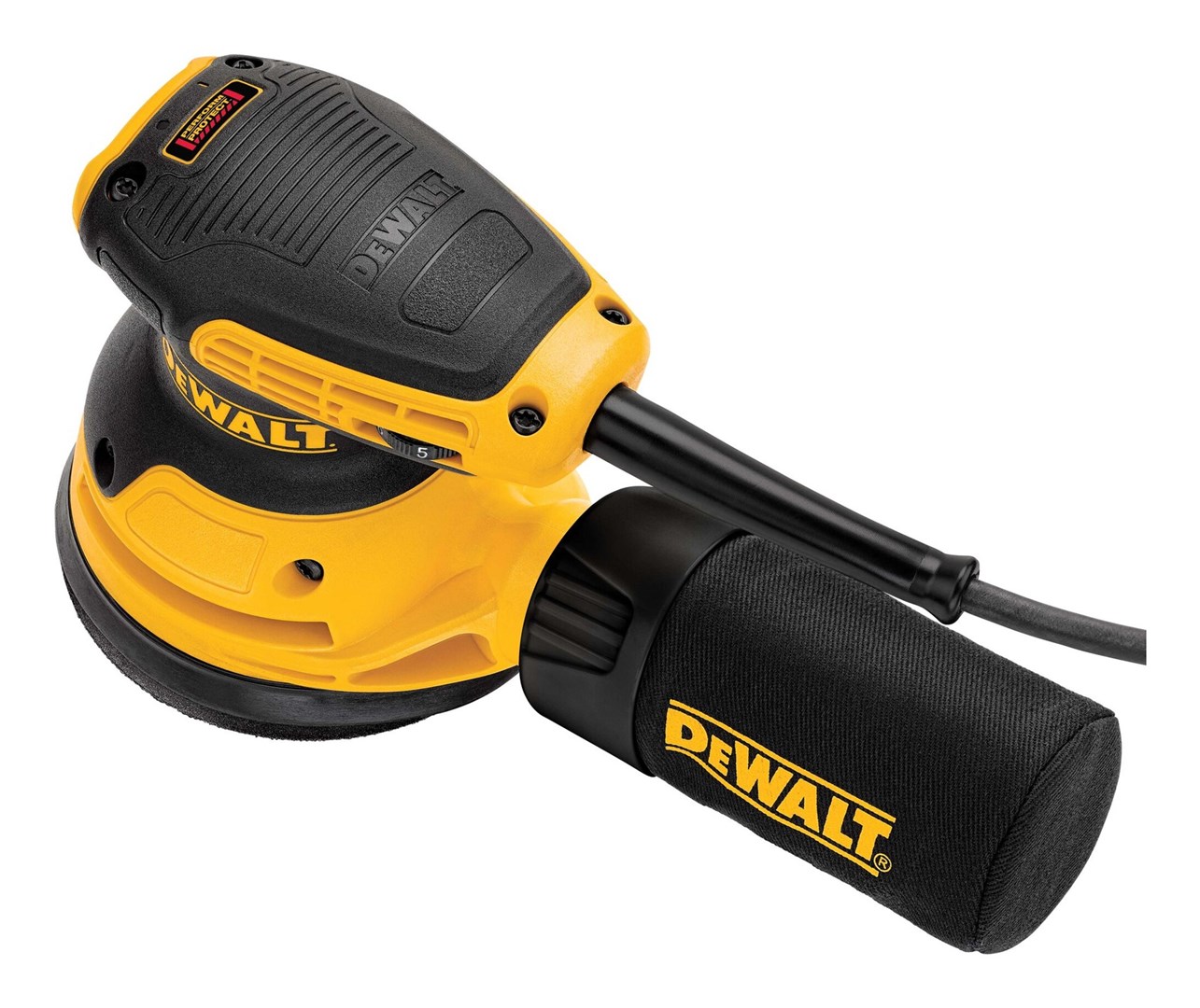 Lëmues orbital Dewalt DWE6423, 280W, 125mm, i verdhë