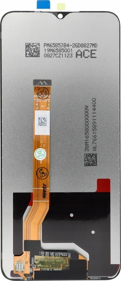 Ekran LCD për telefon Realme C35, pjesë zëvendësuese, pa kornizë, i zi