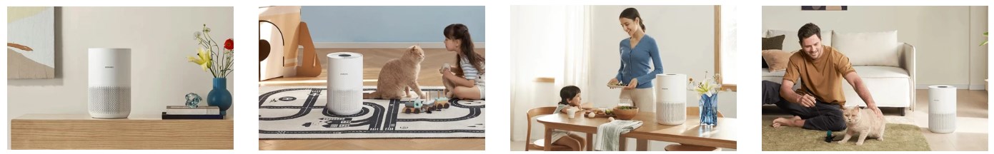Pastrues ajri Xiaomi Smart Air Purifier 4 Compact, smart, për dhoma të vogla, i bardhë