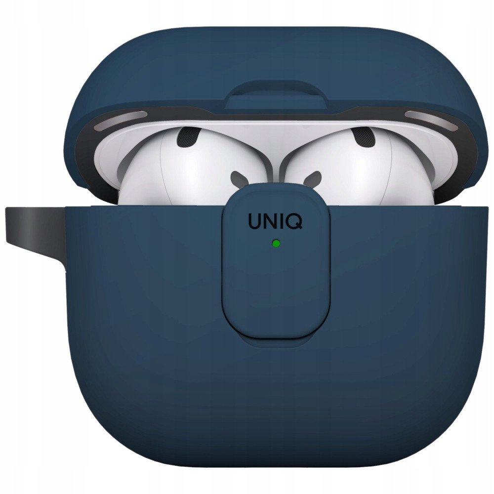 Kënte mbrojtëse për kufje Uniq Clyde për AirPods 4, TPU, me kapak, blu