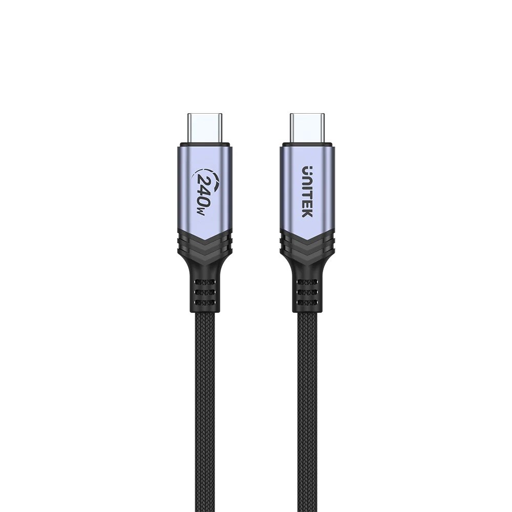 Kabllo USB-C Unitek, 2 m, 240 W, e zezë