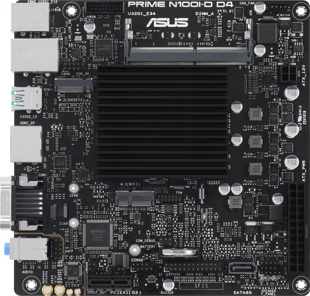 Pllakë amë ASUS PRIME N100I-D D4-CSM, mini ITX, e zezë