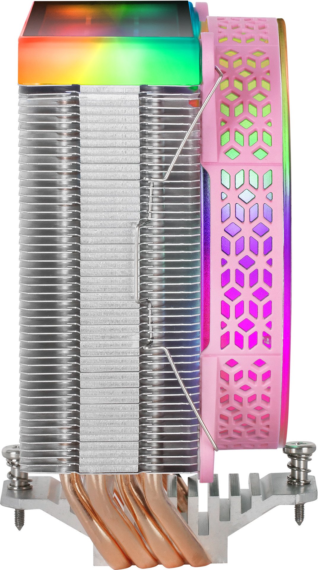 Ftohës CPU Mars Gaming MCPU-VR, Double Infinity Mirror, 4 heatpipes, rozë
