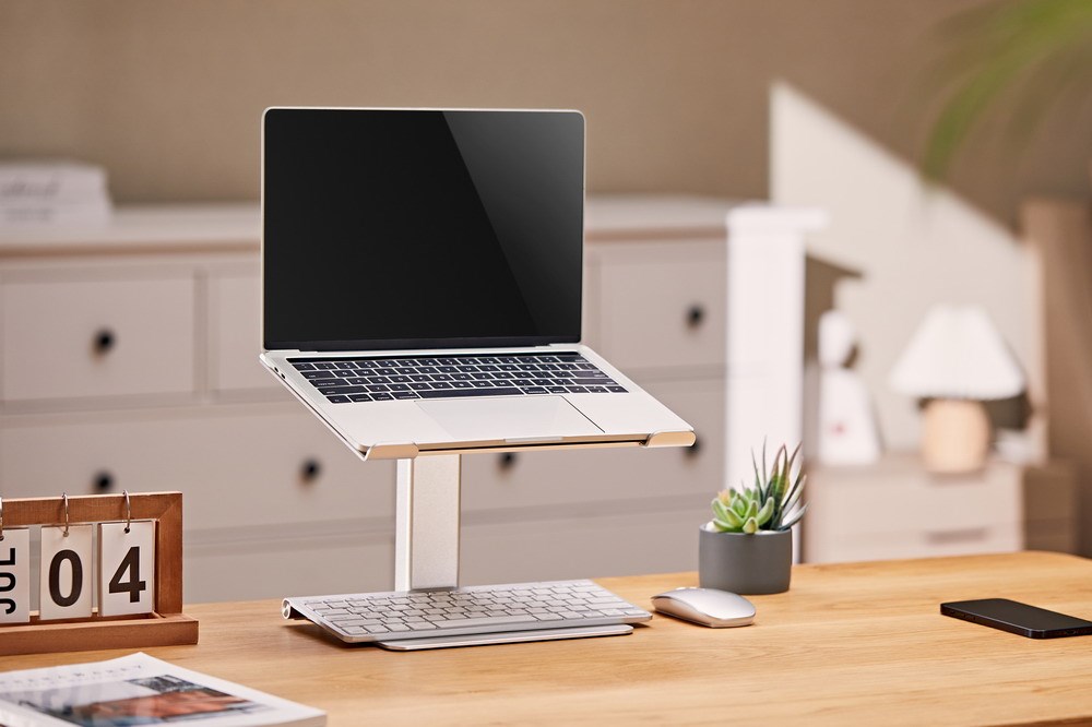 Stendë laptopi Gembird NBS D1 02, deri 15.6", alumin, argjendtë