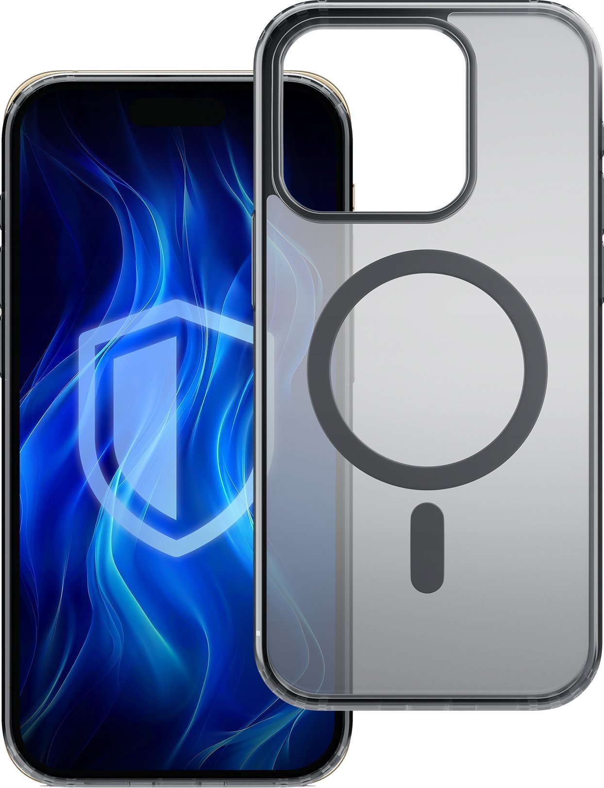 Mbulesë telefoni 3MK Frosty MagCase për iPhone 16 Pro, kompatibile MagSafe, e zezë