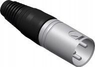 Konektor kablloje Procab VC3MX, XLR 3 pin mashkullor, i zi