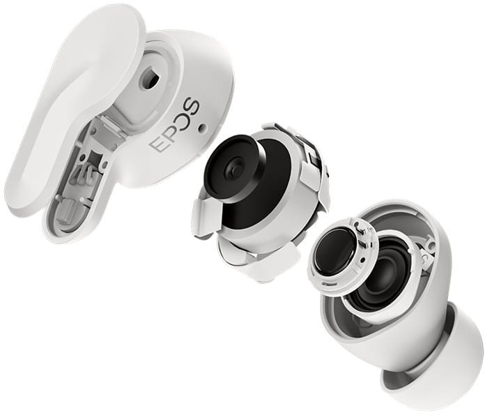 Kufje Bluetooth EPOS Adapt E1, in ear, stereo, të bardha