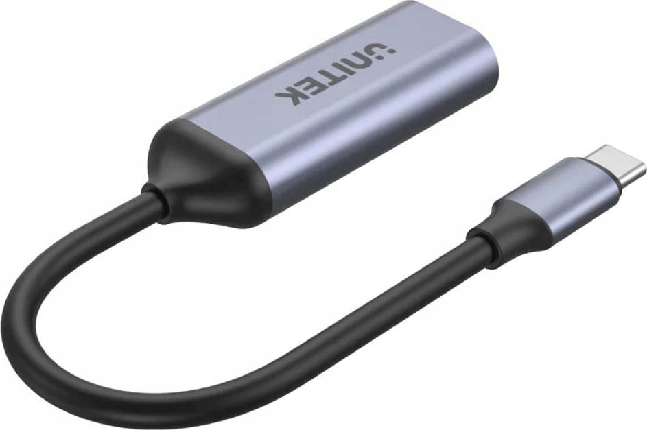 Adapter USB C Unitek V1416B, HDMI 2.1, 8K 120Hz, alumini gri