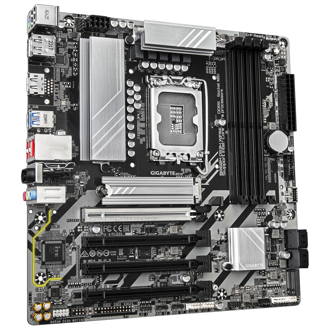 Pllakë amë GIGABYTE B860M DS3H WIFI 6E, DDR5, PCIe 5.0, me WiFi