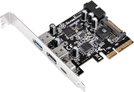 Kontroller PCI-E SilverStone ECU05, USB-C 3.1 + 2×USB-A 3.0