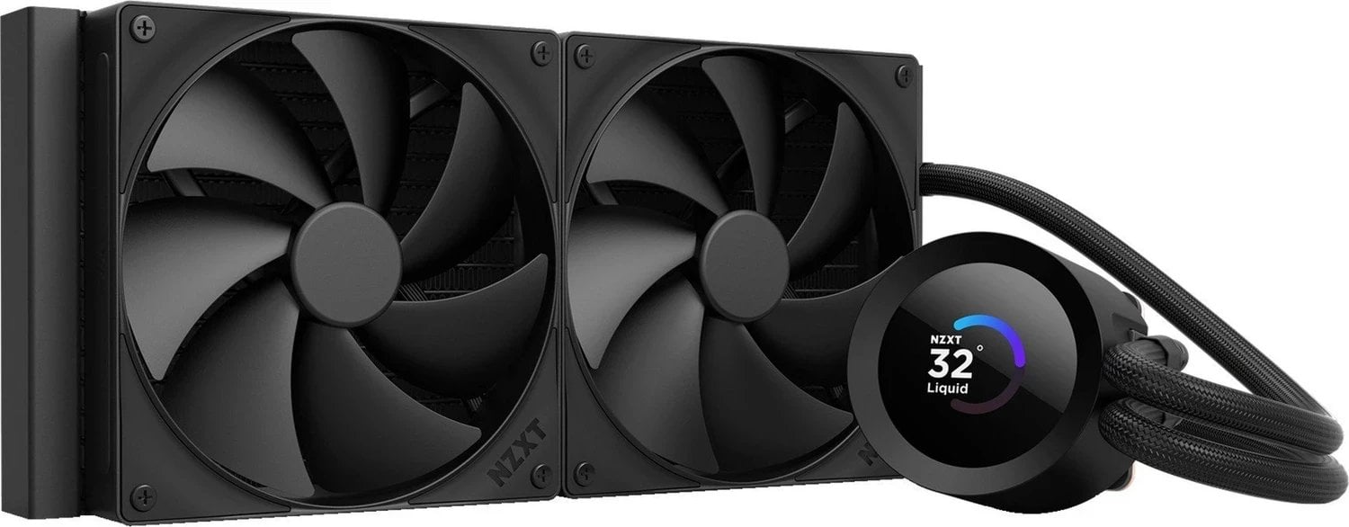 Ftohës procesori NZXT Kraken Plus 280, AIO likuid 280mm, ekran LCD 1.54", i zi